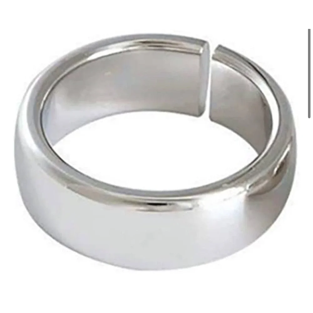 NEW Adjustable 6mm‎ Sterling Silver Band Thumb Ring Finger Midi Ring